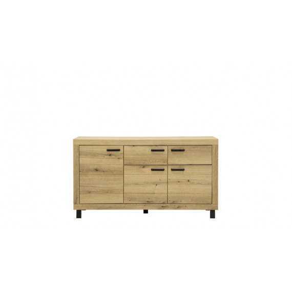 Skjenk Den 160x89 cm - Eikelook - 3 dører - 2 skuffer