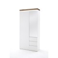 Garderobe Romina - Speil - Hvit Matt - Eik - Fjernstyrt LED