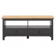 Tv-benk Hesen 137x59 cm - med hylle - 2 skuffer
