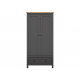 Garderobeskap Hesen 101x203 cm - 2 dører - 1 skuff - grafitt