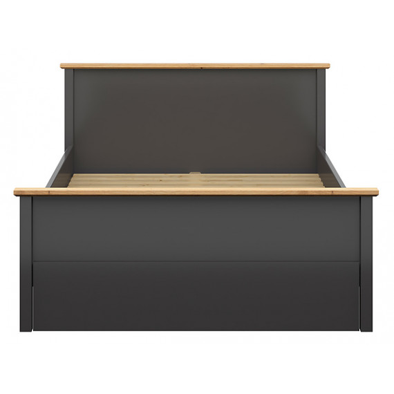Seng Hesen 140 cm - Grafitt - med oppbevaringsskuff