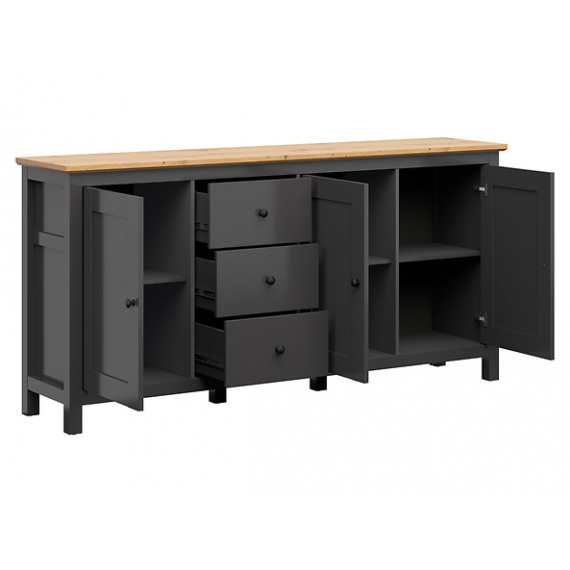 Skjenk Hesen 199x96 cm - 3 dører - 3 skuffer