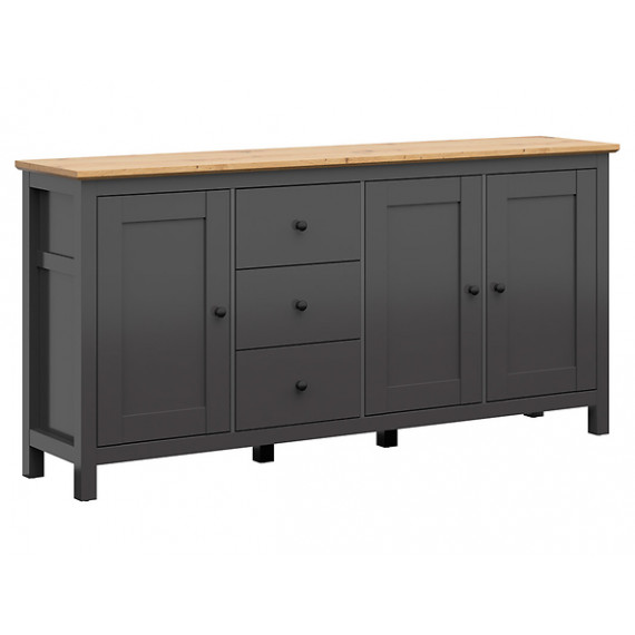 Skjenk Hesen 199x96 cm - 3 dører - 3 skuffer