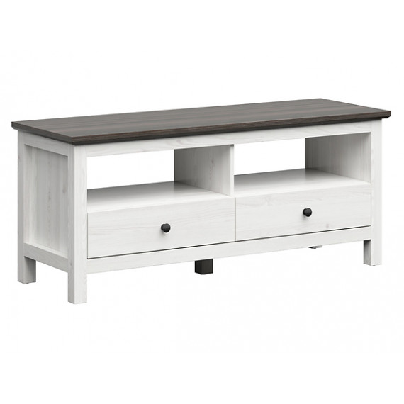 Tv-benk Hesen 137x59 cm - med hylle - 2 skuffer
