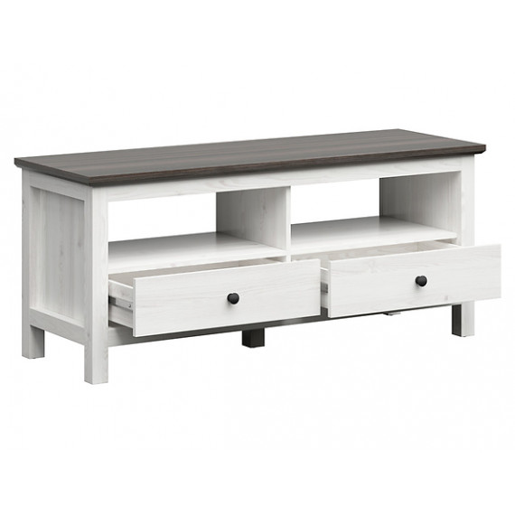 Tv-benk Hesen 137x59 cm - med hylle - 2 skuffer