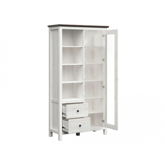 Vitrineskap Hesen 106x203 cm - Glassdører - Belysning