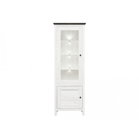 Vitrineskap Hesen 71x203 cm - Glassdører - Belysning