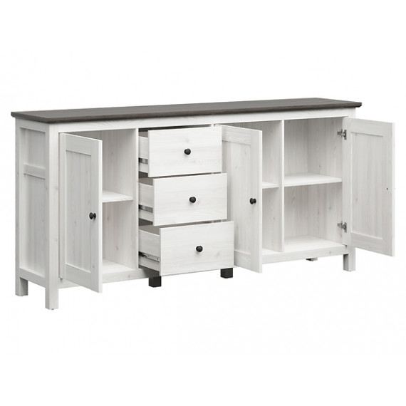 Skjenk Hesen - 3 dører - 3 skuffer - 199x96 cm