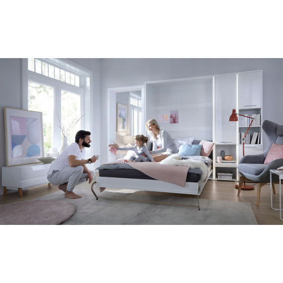 Skapseng Concept Pro 90 x 200 - vertikal - hvit høyglans