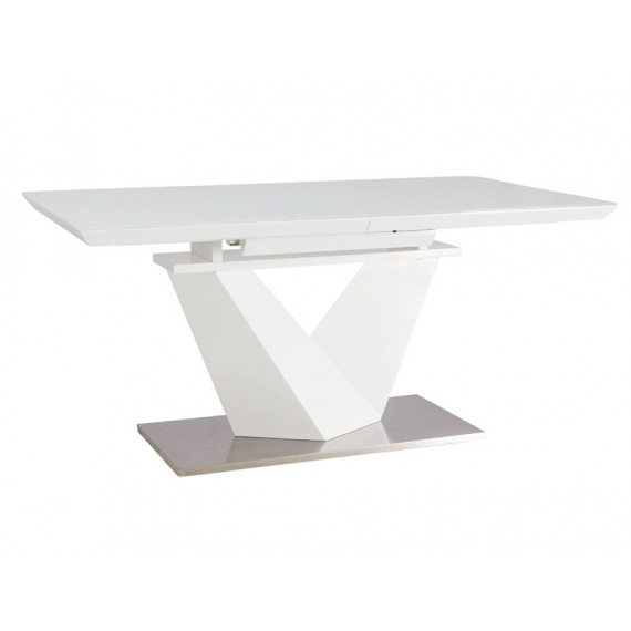 Spisebord Alara 160-220 cm - Hvit høyglans