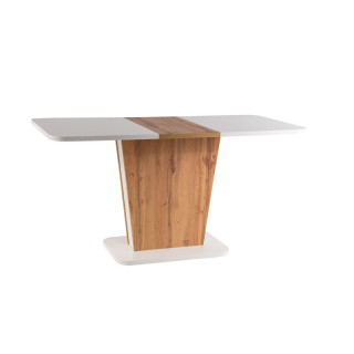 Spisebord Callyps 110-145 cm - Hvit - Eik