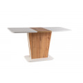 Spisebord Callyps 110-145 cm - Hvit - Eik