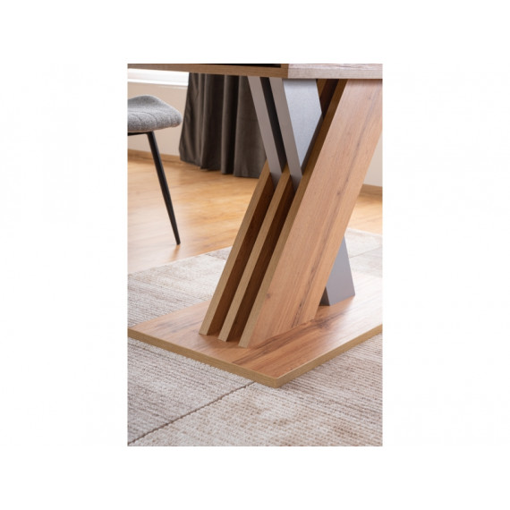 Spisebord Exelo 140-180 cm - Eikelook - Grå