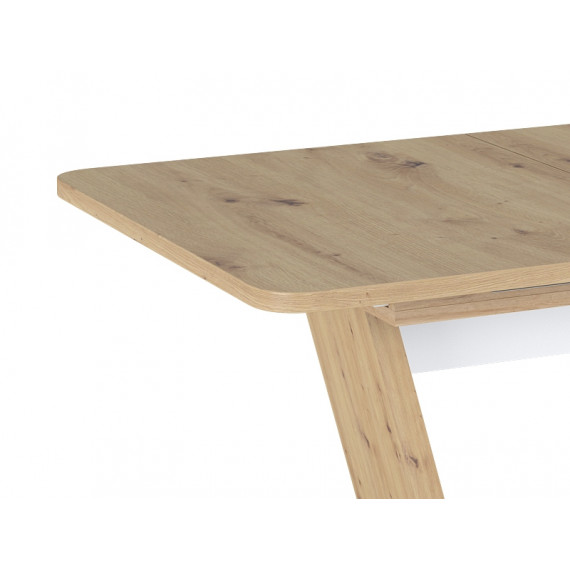 Spisebord Nigelo 120-160 cm - Eikelook - Hvit