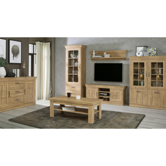 Skjenk Kalikst 119x141 cm - Eik waterford - 3 dører