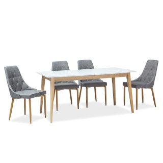 Spisebord Cesaro 160-205 cm - Hvit