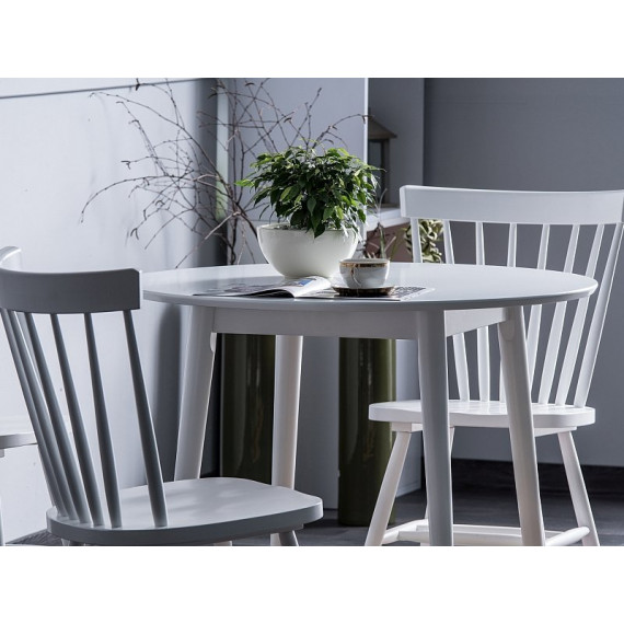 Spisebord Larsson 90 cm - Rundt - Hvit