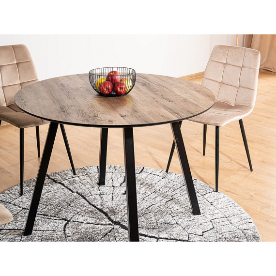 Spisebord Oakland 100 cm - Rundt - Nøtt