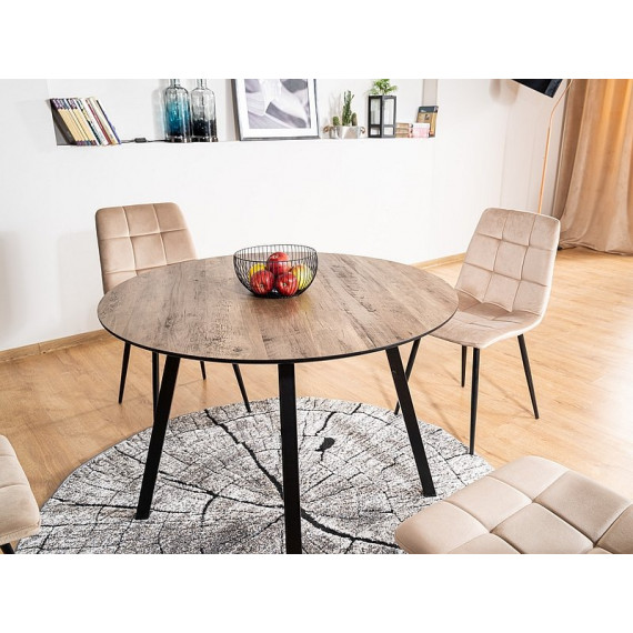 Spisebord Oakland 100 cm - Rundt - Nøtt