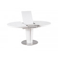 Spisebord Orbito 120-160 cm - Rundt uttrekkbart - Hvit