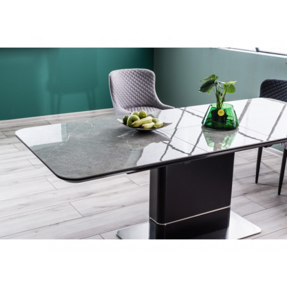 Spisebord Palla 160-210 cm - Keramikk - Marmorlook