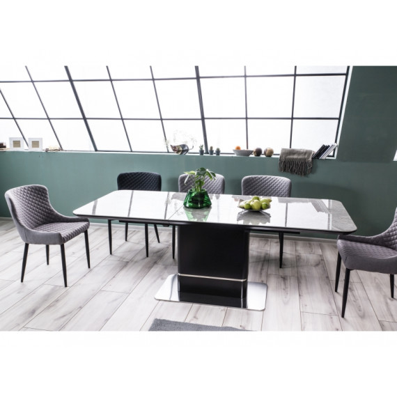 Spisebord Palla 160-210 cm - Keramikk - Marmorlook