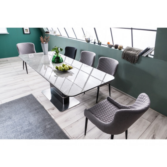 Spisebord Palla 160-210 cm - Keramikk - Marmorlook