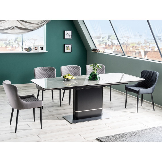 Spisebord Palla 160-210 cm - Keramikk - Marmorlook