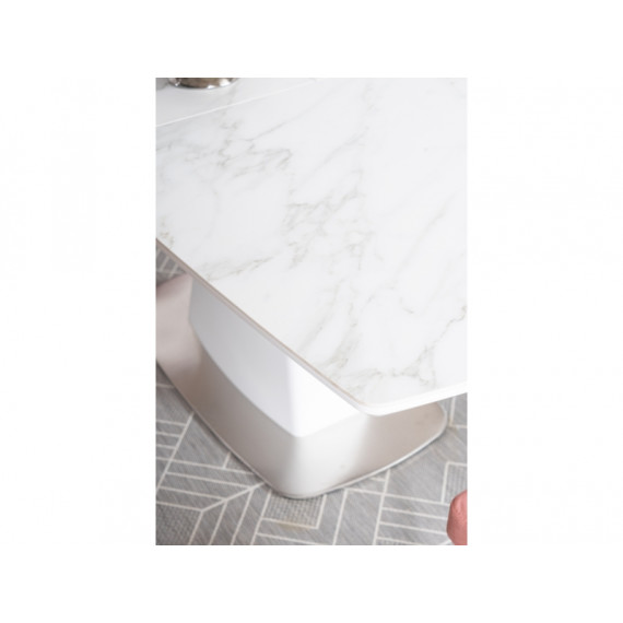 Spisebord Satur 160-210 cm - Keramikk - Marmorlook