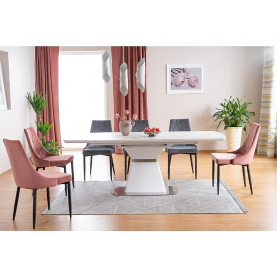 Spisebord Satur 160-210 cm - Keramikk - Marmorlook