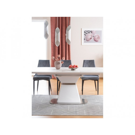 Spisebord Satur 160-210 cm - Keramikk - Marmorlook