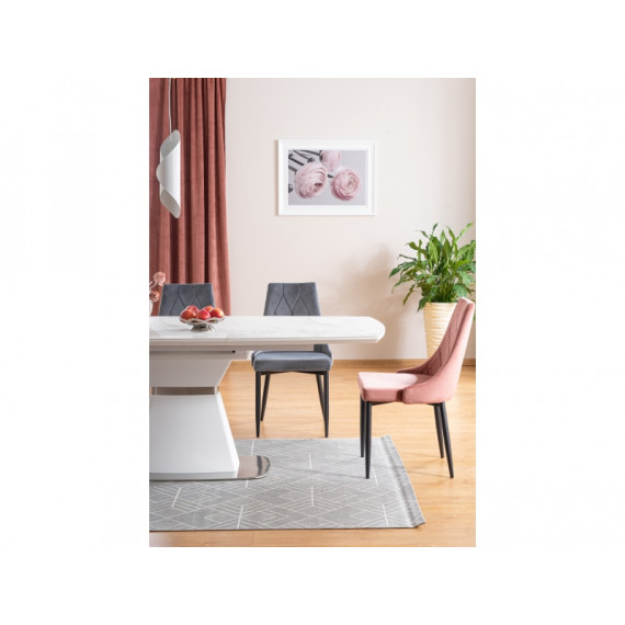 Spisebord Satur 160-210 cm - Keramikk - Marmorlook