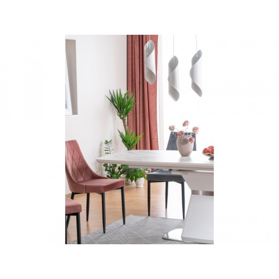 Spisebord Satur 160-210 cm - Keramikk - Marmorlook