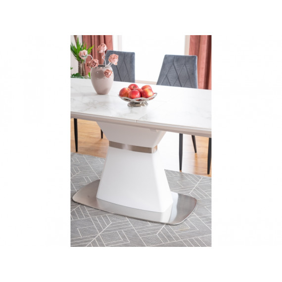 Spisebord Satur 160-210 cm - Keramikk - Marmorlook