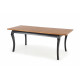 Spisebord Windsor 160-200 cm - eik - sort