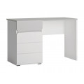 Skrivebord Evora 118x77 cm - Hvit matt - Grå matt - 1 dør - 1 skuff