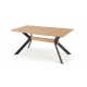 Spisebord Bacardi 160-220 cm - eik - sorte ben