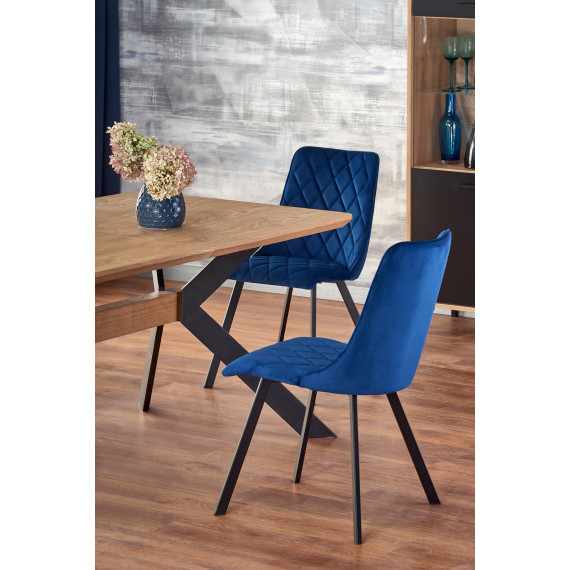 Spisebord Bacardi 160-220 cm - eik - sorte ben