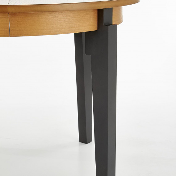 Spisebord Sorbus 100-200 cm - rundt uttrekkbart - grafitt - eikefiner