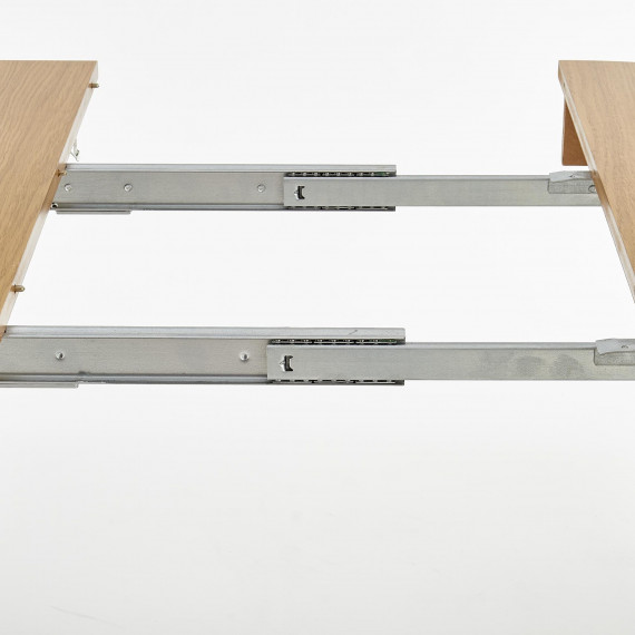 Spisebord Sorbus 100-200 cm - rundt uttrekkbart - grafitt - eikefiner