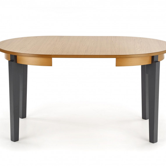 Spisebord Sorbus 100-200 cm - rundt uttrekkbart - grafitt - eikefiner