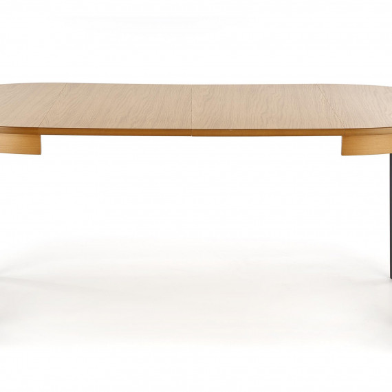 Spisebord Sorbus 100-200 cm - rundt uttrekkbart - grafitt - eikefiner