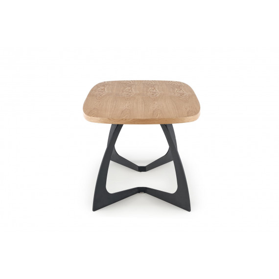 Spisebord Veldon 160-200 cm - eik - sort