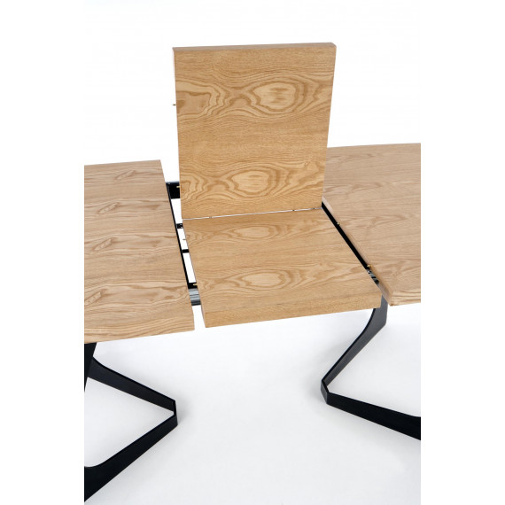 Spisebord Veldon 160-200 cm - eik - sort