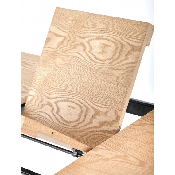 Spisebord Veldon 160-200 cm - eik - sort