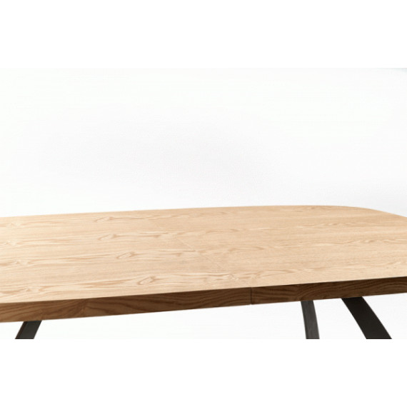 Spisebord Veldon 160-200 cm - eik - sort