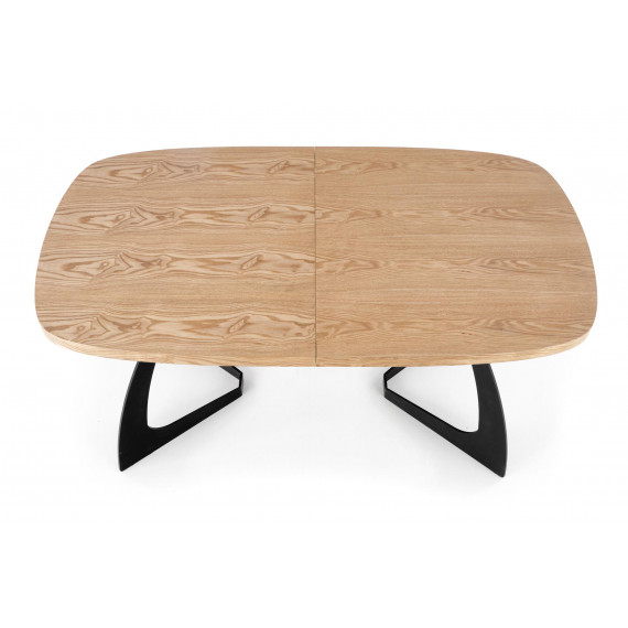 Spisebord Veldon 160-200 cm - eik - sort