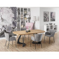 Spisebord Veldon 160-200 cm - eik - sort