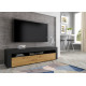 Vegghengt tv-bord Moreno 160 cm - Svart - Eik artisan