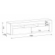 Vegghengt tv-bord Moreno 160 cm - Hvit - Betong